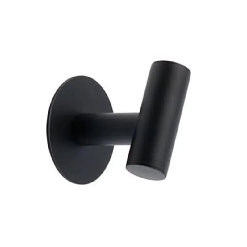 1 Uds., gancho autoadhesivo sin perforaciones, gancho de baño de acero inoxidable, accesorios de baño, organizador de cocina