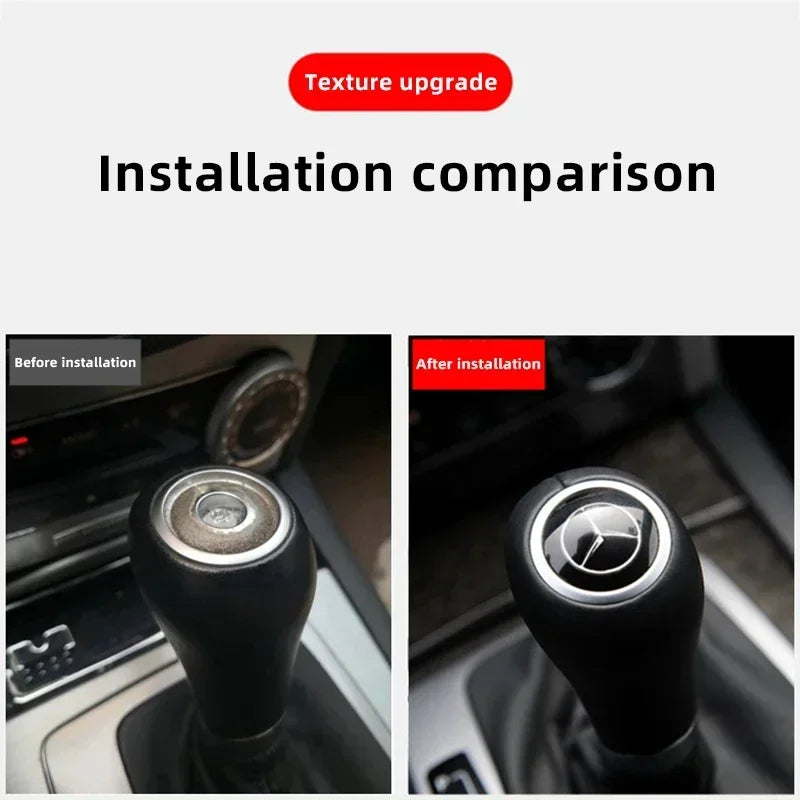Gearbox Control Lever Sticker Shift Handle Decals Accessories For Car Mercedes Benz AMG W204 W205 W203 W211 W212 W213 W201 W210