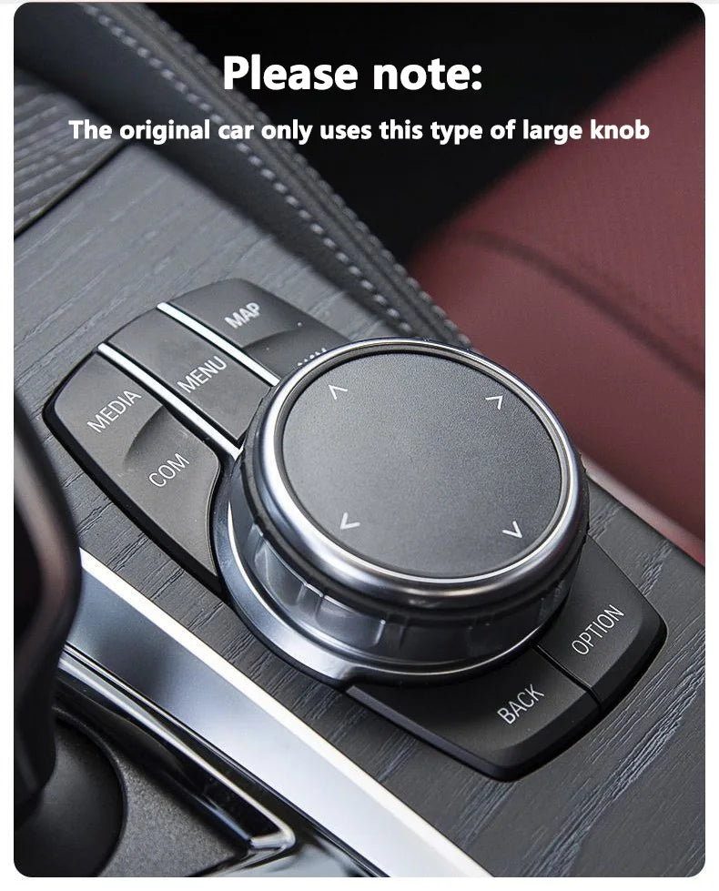4.5CM 4.8CM Carbon Fibre Car Center Console Knob Stickers Decoration Accessories For BMW 1 2 3 4 5 6 Series GT Z4 X3 X4 X5 X6 X7