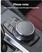 4.5CM 4.8CM Carbon Fibre Car Center Console Knob Stickers Decoration Accessories For BMW 1 2 3 4 5 6 Series GT Z4 X3 X4 X5 X6 X7