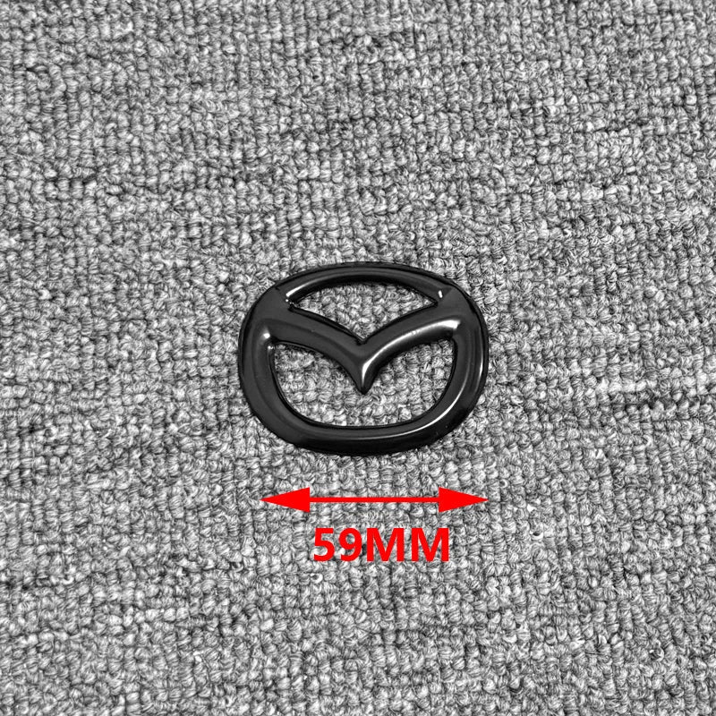 Car Front Grille Badge Trunk Emblem For 2014 15 16 17 18 19 Mazda 6 black Carbon steering wheel Rear Body Decal Accessories