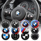 4.5cm Car Steering Wheel Center Emblem Sticker Badge For BMW 50th M E46 E90 E87 F30 F20 F10 G20 G30 X1 X3 X5 Interior Logo Decal