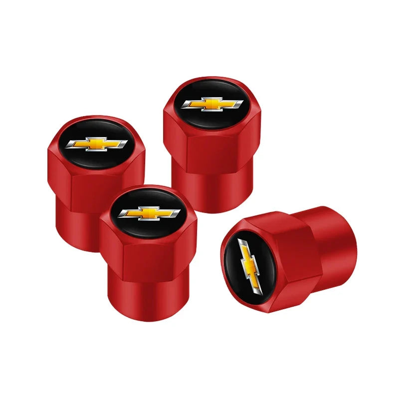 4Pcs Car Styling Wheel Tire Valve Air Stem Cap Duust Covers For Chevrolet Tracker Optra Lanos SS Sail Corsa Matiz Avalanche Onix