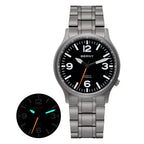 BERNY Full Titanium Watches for Men Super Luminous Sapphire Sports Field Quartz Men's Watch VH31 Wristwatch 5ATM Easy Read