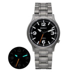 BERNY Full Titanium Watches for Men Super Luminous Sapphire Sports Field Quartz Men's Watch VH31 Wristwatch 5ATM Easy Read