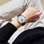 Shanghai Watch Skeletonized Flywheel Men's Mechanical Watch 42mm Automatic Watches Retrograde Calendar Sapphire Wristwatch S8924