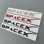 3D ABS Logo Letters Car Trunk Fender Side Badge Decal For Tesla Model Y/S/3/X Space X Emblem Sticker Accessory