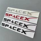 3D ABS Logo Letters Car Trunk Fender Side Badge Decal For Tesla Model Y/S/3/X Space X Emblem Sticker Accessory