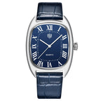 RollsTimi 2026 New Men's Watches Top Brand Luxury Oval Quartz Watch For Men Fashion Watch Man Waterproof VH31 Clock Gift Leathe