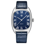 RollsTimi 2026 New Men's Watches Top Brand Luxury Oval Quartz Watch For Men Fashion Watch Man Waterproof VH31 Clock Gift Leathe