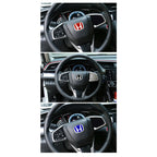 Car Logo Badge Front Grille Trunk Steering Wheel Decoration Accessories For Honda Fit GK5 HRV Vezel Accord Civic Cars Emblem
