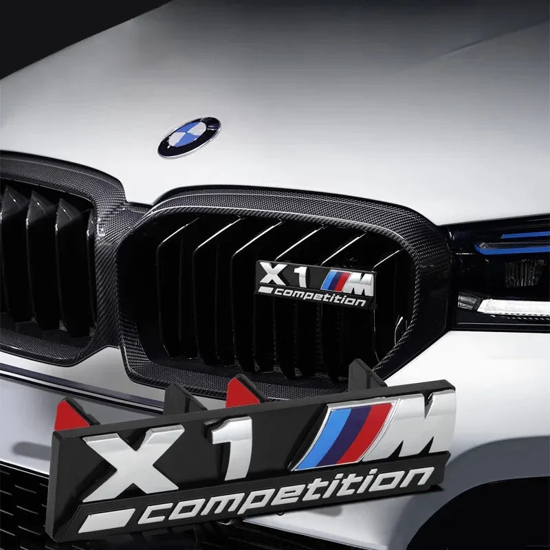For BMW M M2 X3 M4 X5M M6 M7 F48 G01 E84 E83 F39 F10 F30 3D ABS M Logo Car Front Grille Badge Sticker Auto Badge Accessories