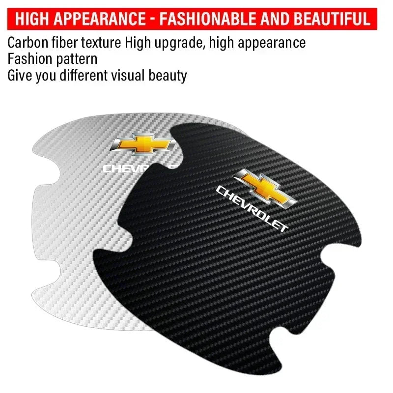 Car Door Sticker Carbon Fiber Scratches Resistant Cover For Chevrolet Silverado Impala Malibu Equinox Cruze Camaro Spark Aveo