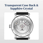 Shanghai Watch Skeletonized Flywheel Men's Mechanical Watch 42mm Automatic Watches Retrograde Calendar Sapphire Wristwatch S8924