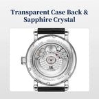 Shanghai Watch Skeletonized Flywheel Men's Mechanical Watch 42mm Automatic Watches Retrograde Calendar Sapphire Wristwatch S8924