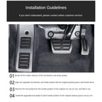 LULECI Car Pedals for Audi AT MT 2009-2024 A4 B8 B9 A6 C7 C8 Q5 High Quality Stainless Steel Accelerator Brake Pedal Cover Pads