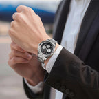 BERNY Chronograph Watches for Men Aviation Multifunction Quartz Men's Watch Date Sapphire Super Luminous Luxury Wristwatch