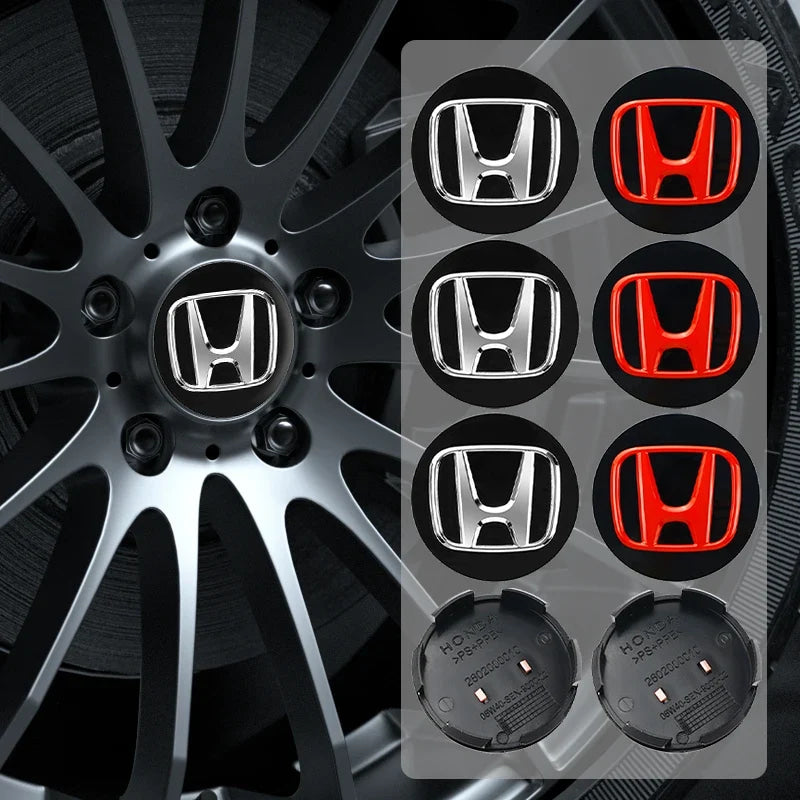 ABS Wheel Center Cap Wheels Tyre Car Wheel Center Cap Set Vehicles Cover For Honda Civic Fit Jazz Accord Pilot CRV Odyssey
