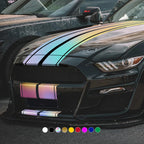 Car Stickers 6pcs Kit, Full Body Vinyl Decals, Racing Stripe Design for Roof Hood Door Exterior Car Modification (Multicolor)