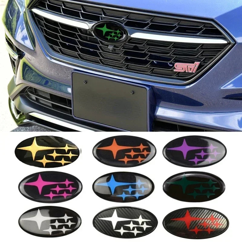 Acrylic Car Front Hood Logo Emblem Rear Trunk Badge Sticker for Subaru Impreza BRZ WRX STI Legacy Outback Ascent XV Accessories