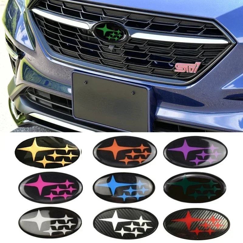 Acrylic Car Front Hood Logo Emblem Rear Trunk Badge Sticker for Subaru Impreza BRZ WRX STI Legacy Outback Ascent XV Accessories