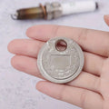 Herramienta de medición de espacio de bujía tipo moneda, rango de 0,6-2,4mm, herramienta de medición de huecos de bujía, 1 ud.