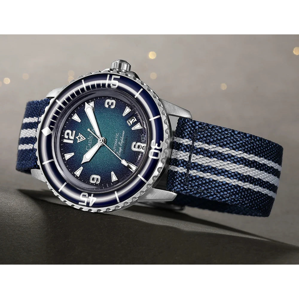 CADISEN Deep Explorer 2025 New Automatic Mechanical Watch Man Canvas Strap Wristwatch MIYOTA  Luxury Luminous Waterproof Watches