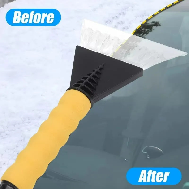Rascador de hielo para coche, rompevientos para parabrisas, cepillos de vidrio de limpieza rápida, herramienta para quitar la nieve, pala para cepillos de nieve para invierno y ventana de coche