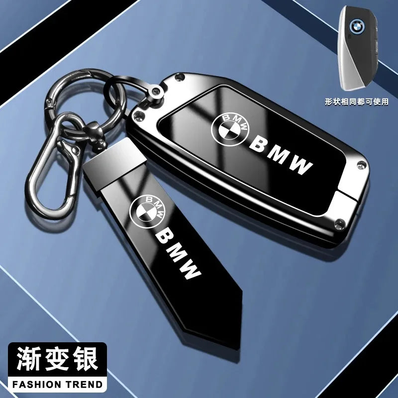 New Metal Car Key Case Cover Shell Fob For BMW i7 X7 G07 LCI iX I20 X1 U11 7 Series G70 G09 XM U06 G81 M3 2023 Protector Keyless