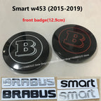 12.9cm Support Acc Car Front Grill Emblem Badge with B Logo for Smart BRABUS W453 2015-2019 Modify Badge Accessories