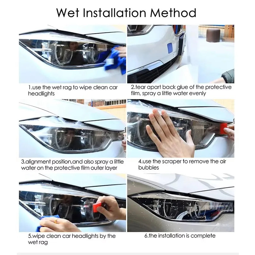 Car Headlight Protection Tint Film Smoke Black TPU Transparent Light Sticker For Chevrolet Corvette C7 C8 2014-On Accessories