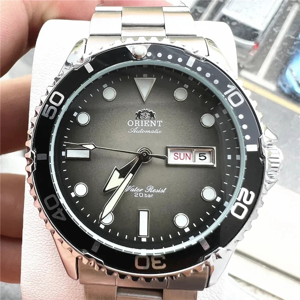 Orient Automatic Diver Watch Men 200M Waterproof Multi-Color Dial Stainless Steel Wristwatch