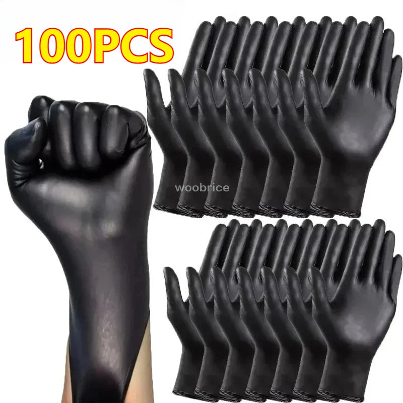 Guantes Desechables en Bolsa, 20/100/200 Unidades, Guantes Negros Desechables para Cocina, Herramientas de Cocina, Lavado de Autos, Limpieza del Hogar