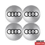 4pcs 56/65mm Car Wheel Center Hub Stickers 60/68mm Wheel Center Hub Caps Cover For AUDI A3 A4 A1 Q3 Q4 Q5 Q6 Q7 Q8 TT RS Sline