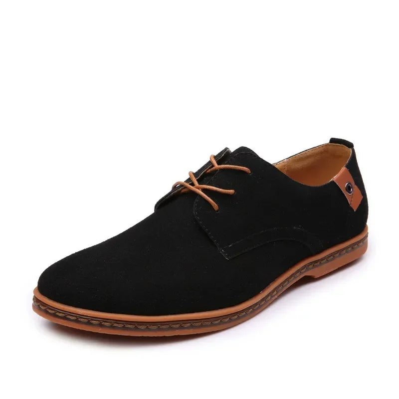 Zapatos de gamuza para hombre, zapatos de vestir de diseñador de lujo para hombre, zapatos clásicos cómodos para fiesta y boda, zapatos informales Oxford, zapatos planos de gran tamaño