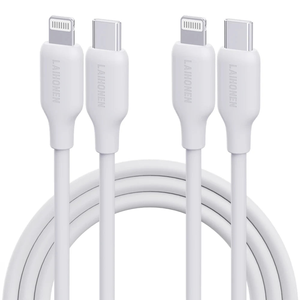 Macaron Pink 27W PD Fast Charging Cable USB C to Lightning Silicone Data Cable Soft Flexible for iPhone 14 13 12 11