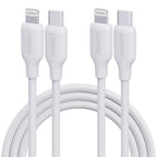 Macaron Pink 27W PD Fast Charging Cable USB C to Lightning Silicone Data Cable Soft Flexible for iPhone 14 13 12 11