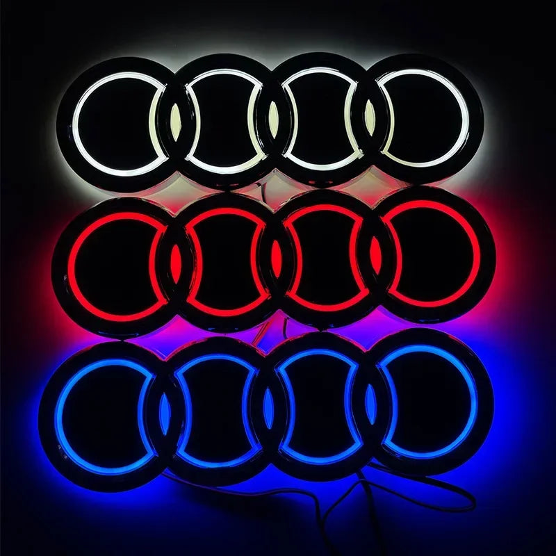 18X5.8CM LED Badge Light Exterior for Audi Q2 Q8 A1 A2 Q3 A3 A4 A5 A6 A7 A8 Q5 Q7 TT Car Rear Trunk Emblem Sticker Accessories