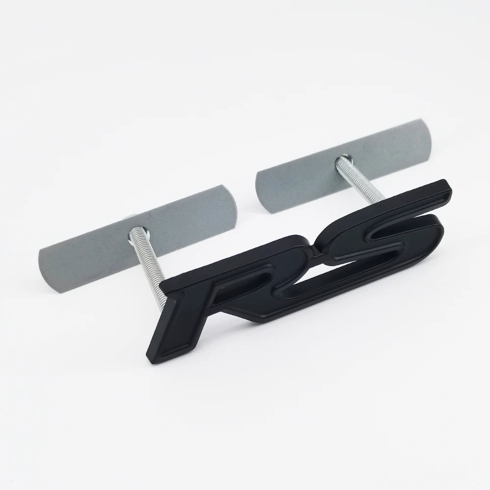 3D Metal Logo RS Emblem Letters Car Front Grille Badge Rear Trunk Sticker For Honda Civic City Fit Shuttle Jazz Car Acceessories