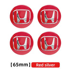 4pcs 56mm 60mm 65mm Car Wheel Hub Centre Cap Badge Emblem Hub Center Cover Car Sticker for Honda Civic Accord Cr-v Fit Crosstour