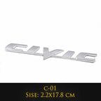3D Metal Ivtec Letter Emblem Badge Decal Car Styling For Honda Civic Logo Car Rear Tail Trunk Stickers Decals Auto Accessories