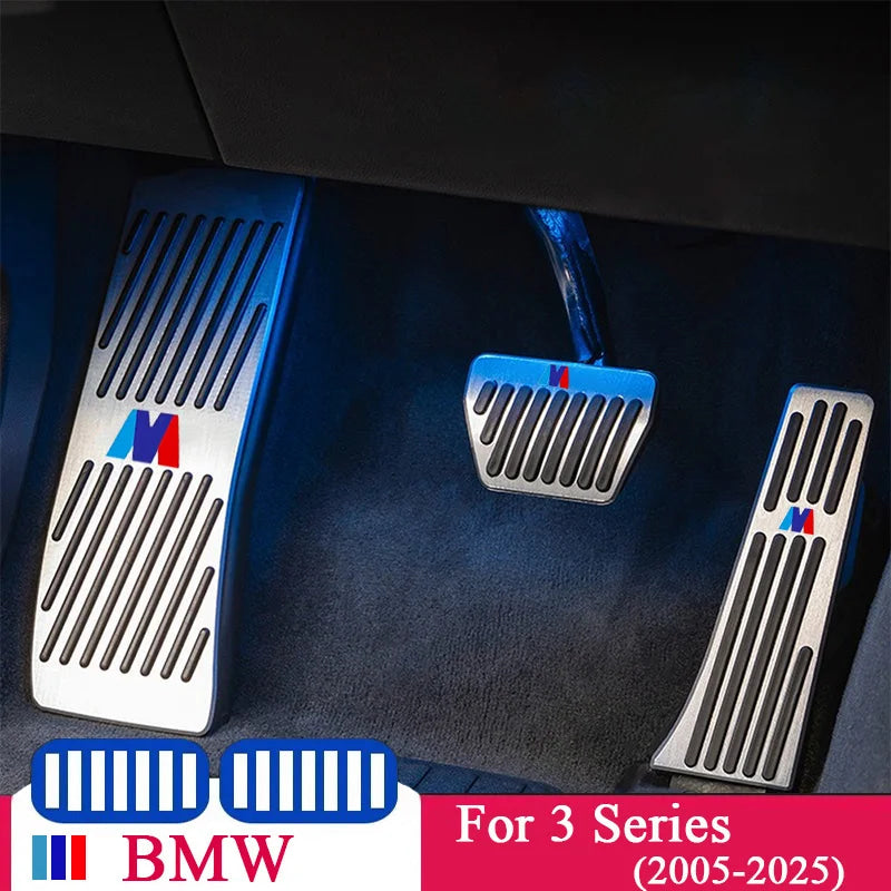 Bmw Foot Pedal Covers, Stainless Steel Rubber Anti-slip Pedals Are Suitable for BMW 3 Series BMW 5 Series X3 X5 From 2003 To 20