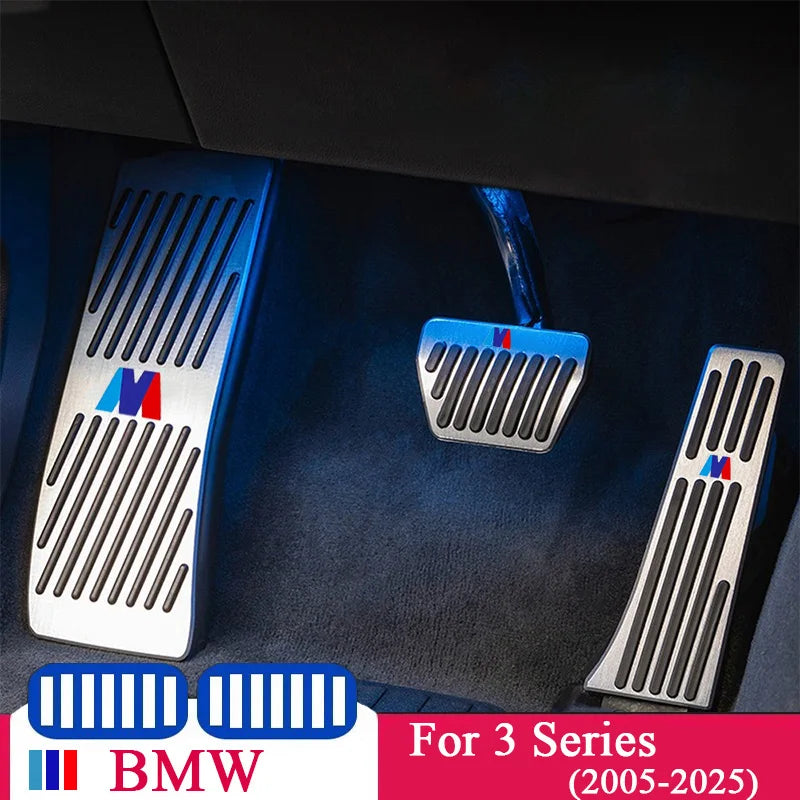 Bmw Foot Pedal Covers, Stainless Steel Rubber Anti-slip Pedals Are Suitable for BMW 3 Series BMW 5 Series X3 X5 From 2003 To 20
