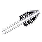 2pcs Car Blade Shape Side Fender Logo Badge Emblem Sticker For GMC Terrain Sierra ornament 1500 Yukon Acadia Savana