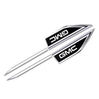 2pcs Car Blade Shape Side Fender Logo Badge Emblem Sticker For GMC Terrain Sierra ornament 1500 Yukon Acadia Savana