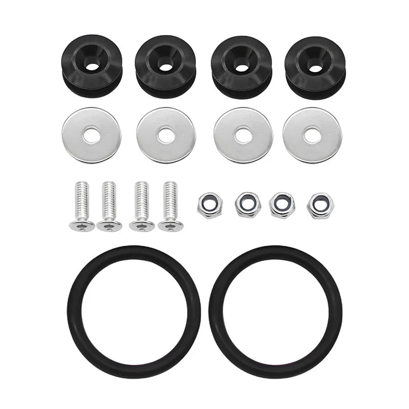 Multiple colors Universal Front Rear Bumper Trunk Quick Release Fastener Kit with Release Tabs and O-Ring For Racing Drifting