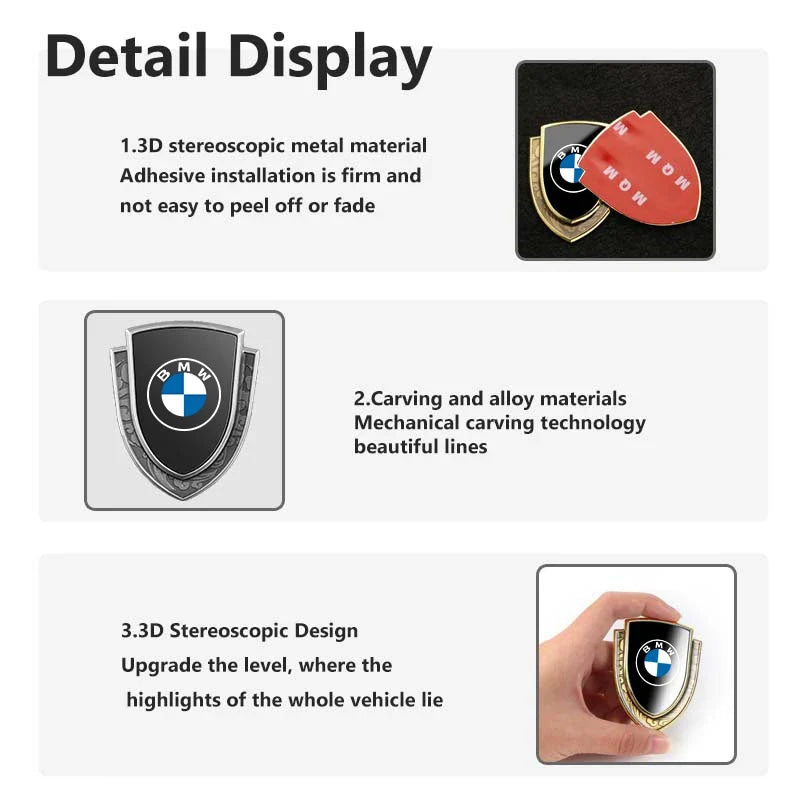 3D Auto Stickers Metal Logo Emblem Sticker Decal Car Styling For BMW M Performance Alpina M3 M5 M6 X1 X3 X4 X5 G20