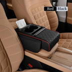 Car Center Console Cover, Leather Armrest Cover for Car, Universal Middle Console Cushion