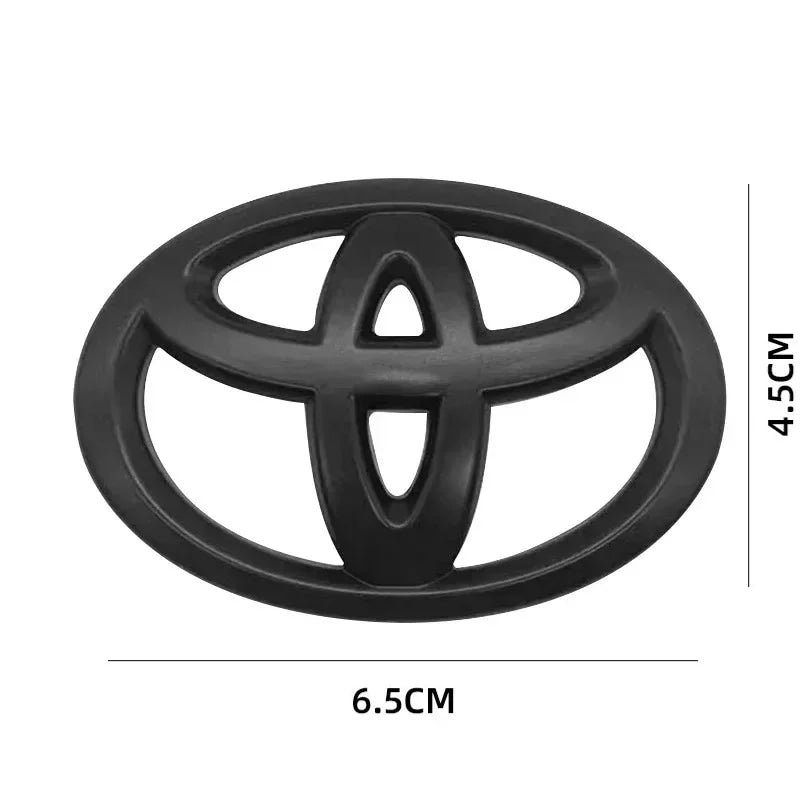 1PC Car Steering Wheel Decorative Sticker 6.5X4.5cm Carbon fiber Emblem For Toyota Hilux Prius Avensis Verso Corolla Camry