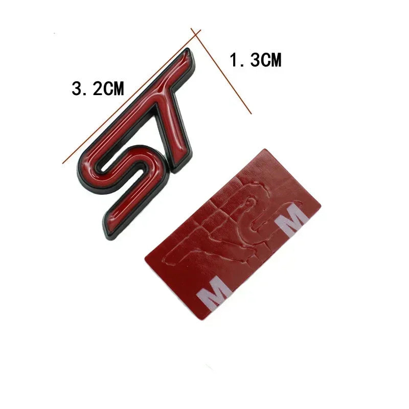 3D Metal ST Logo Car Steering Wheel Emblem Badge Sticker For Ford Focus 2 3 MK2 MK3 MK4 MK7 Fiesta Kuga Explorer Edge